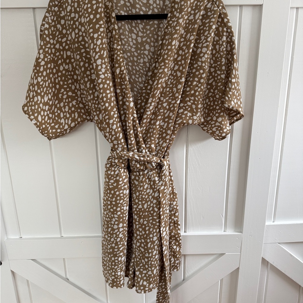 Light Brown Polka Dot Romper